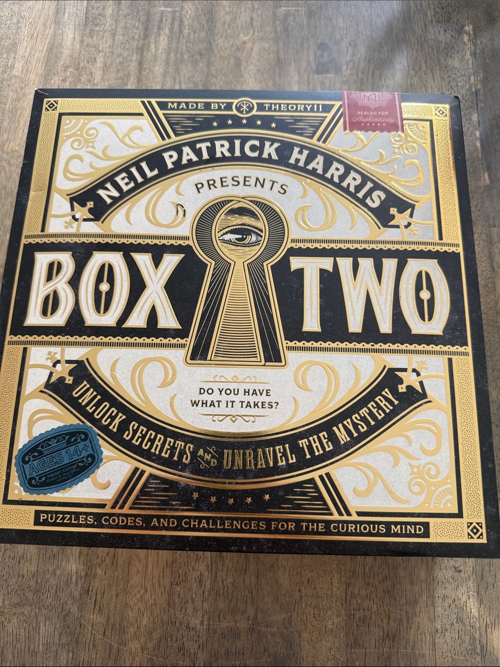 Neil Patrick Harris Box Two Puzzle Game — ESCAPE ROOM GAME
